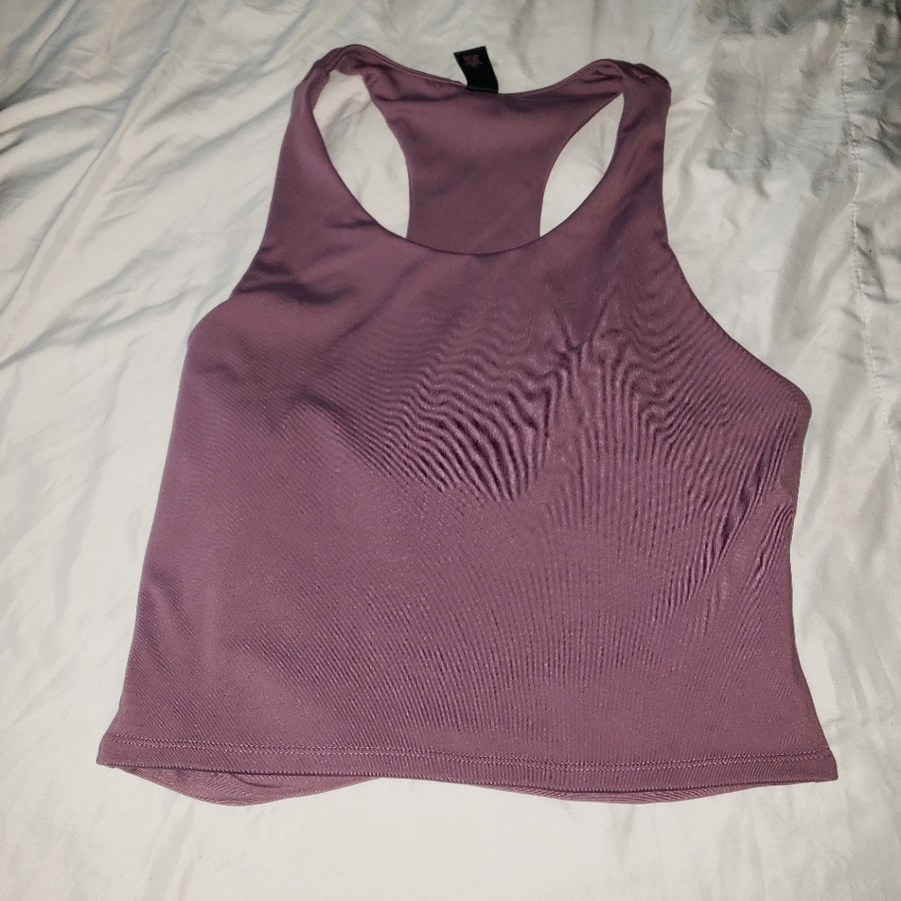 VS Purple Sport top with designed crossed back cut out